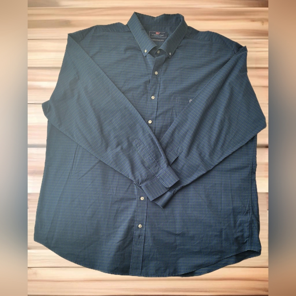 Vineyard Vines Men's Long Sleeve Shirt - Dark Blue